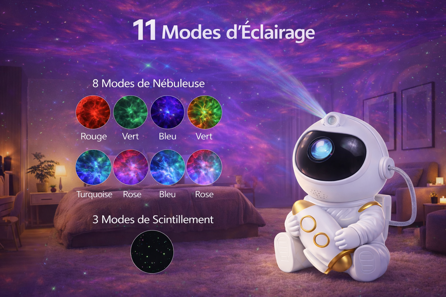 Galaxy Dream™ – Projecteur Astronaute LED